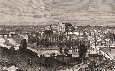 Poitiers - kaiverrus V.A. Malt-Brownin kirjaan "La France illustrée: maantiede, historia, tilastohallinto". 1884 tekijältä French School