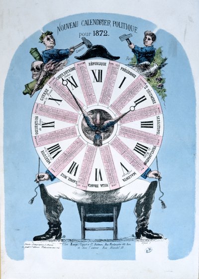 Poliittinen kalenteri vuodelle 1872 tekijältä French School