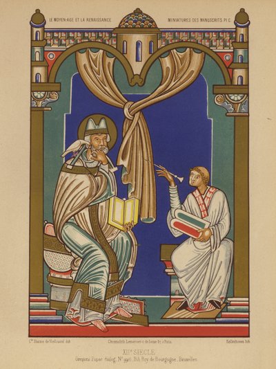 Paavi Gregorius I (chromolitho) tekijältä French School