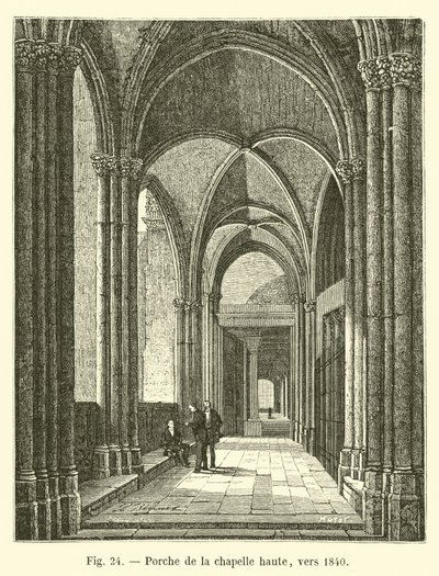 Yläkappelin kuisti, noin 1840 tekijältä French School