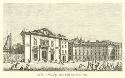 Saint-Barthelemyn kirkon portaali, 1789 tekijältä French School