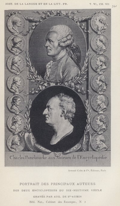 Muotokuva 1700-luvun kahden tietosanakirjan päätekijöistä (litho) tekijältä French School