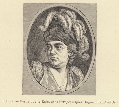 Le Kainin muotokuva Meropessa, Huguierin mukaan, 1700-luku (kaiverrus) tekijältä French School