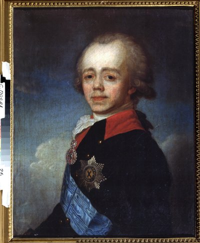 Suurherttua Pavel Petrovitšin (1754-1801) muotokuva (Suurruhtinas Pavel Petrovitšin muotokuva). Jean Louis Voillen maalaus (1744-1803 jälkeen). Öljy kankaalle, 73,5 x 59,5 cm, 1700-luvun loppu. Ranskalainen taide, klassismi. Trinin valtion ulkoilmamuseo tekijältä French School