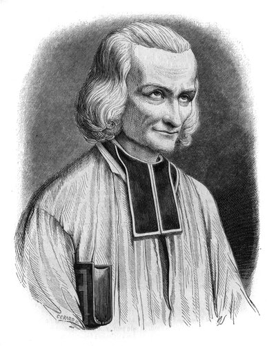 Muotokuva Abbe Jean Marie Vianneystä (Vianey, Viannay, Viennet), joka tunnetaan nimellä Cure d