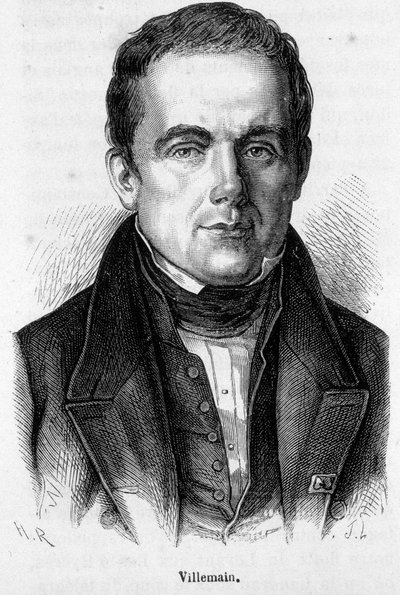 Abel Francois Villemainin muotokuva, ranskalainen professori ja poliitikko (1790 - 1867) tekijältä French School