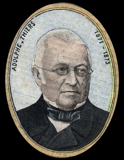 Ranskan tasavallan presidentin Adolphe Thiersin (1797-1877) muotokuva. tekijältä French School
