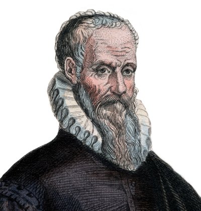 Ranskalaisen kirurgin Ambroise Paren (1509-1590) muotokuva. tekijältä French School