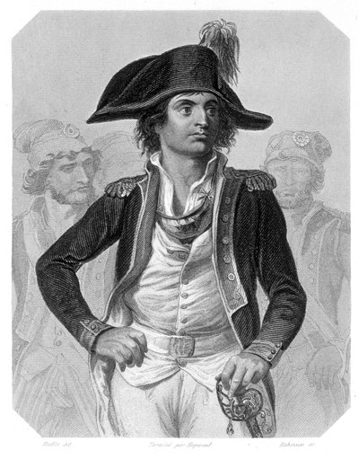 Antoine Joseph Santerren (1752-1809), ranskalaisen poliitikon muotokuva. Lamartinen teoksessa "The History of the Girondins". tekijältä French School