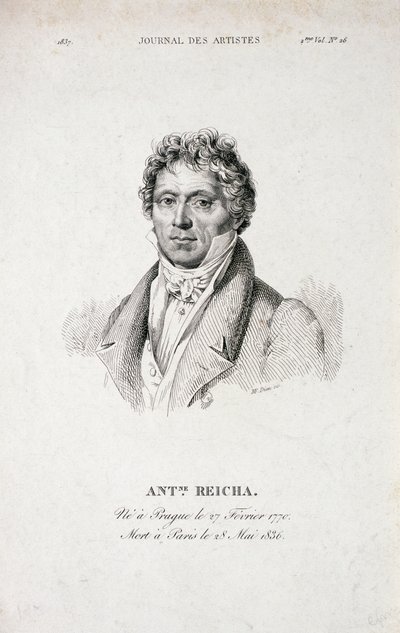 Antoine Reichan (1770-1836) muotokuva Journal des Artistesista tekijältä French School