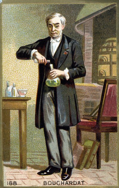 Apollinaire Bouchardat (1809-1866), ranskalainen apteekkari, muotokuva. 1800-luvun lopun kromolitografia. tekijältä French School