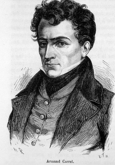 Armand Carrelin muotokuva, ranskalainen toimittaja ja poliittinen kirjailija (1800-1836). tekijältä French School