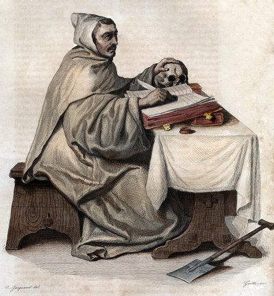 Armand Jean le Bouthillier de Rancen (1626-1700), ranskalaisen apottin ja trappistisisterskien perustajan muotokuva. tekijältä French School