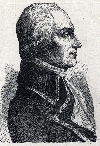 Armand Louis de Gontaut Bironin armeija francaisin muotokuva (1747-1793) Kaiverrus vuodelta 1889. Yksityinen kokoelma. tekijältä French School