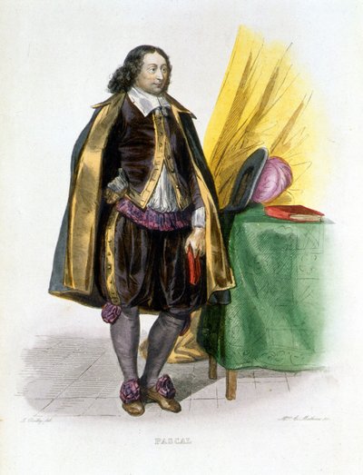 Blaise Pascalin muotokuva – Mennechetin teoksessa ”Ranskalainen Plutarch”. tekijältä French School