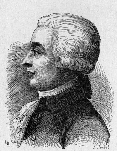 Muotokuva Blanchardista (1709 - 1853), ranskalainen ilmailu - "" Album de la Sciencessa; maineikkaat tutkijat; Suuria löytöjä””” 1896. tekijältä French School