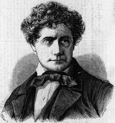 Brigham Youngin (1801-1877), yhdysvaltalaisen poliitikon ja mormonien johtajan muotokuva. Kaiverrus "" Le Monde Illustré" -julkaisussa nro 39 9. tammikuuta tekijältä French School