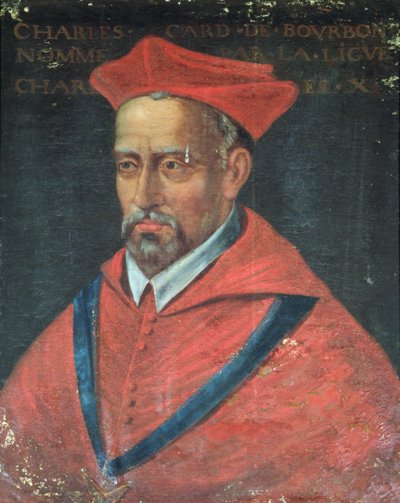 Kardinaali Charles de Bourbonin (1523-90) muotokuva 1617-38 (öljy kankaalle) tekijältä French School
