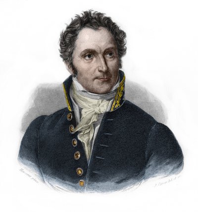 Ranskan valtiomiehen Casimir Perierin (1777-1832) muotokuva. Louis de Cormenin Timonin teoksessa LIBRE DES PERÉNERS. 1842. Yksityinen kokoelma. tekijältä French School