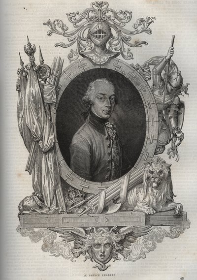 Charles-Louisin muotokuva Itävalta-Teschenistä (Charles Louis of Austria Teschen) (1771-1847) (arkkiherttua Karl von Osterreich) Itävallan arkkiherttua, Teschenin herttua - arkkiherttua Charles, Teschenin herttua - "" New National Encyclopediasta "" Kirjai tekijältä French School