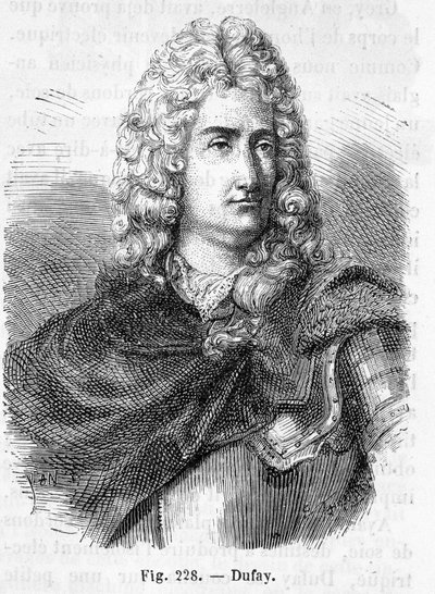 Charles François Du Fay (Dufay?) (1698 - 1739), ranskalaisen kemistin ja fyysikon muotokuva Henri Martinin teoksessa "Histoire de France" tekijältä French School
