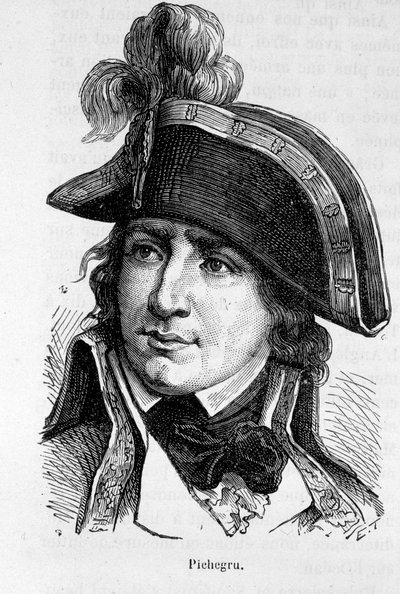 Ranskan kenraalin (1761-1804) Charles Pichegrun muotokuva - Henri Martinin "Ranskan historiassa" tekijältä French School