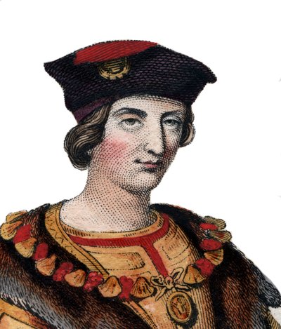 Ranskan kuninkaan Charles VIII (1470-1498) muotokuva. tekijältä French School