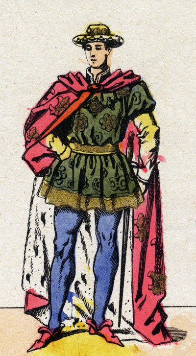 Ranskan kuninkaan Kaarle VII:n (1403-1461) muotokuva. tekijältä French School