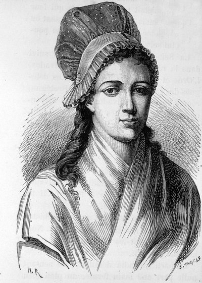 Charlotte Cordayn (1768 - 1793) muotokuva - Henri Martinin "Ranskan historiassa" tekijältä French School
