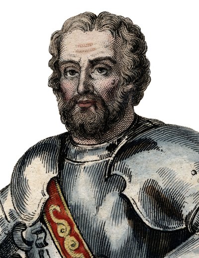 Ranskalaisen sotilaan Chevalier de Bayardin (1476-1524) muotokuva. tekijältä French School