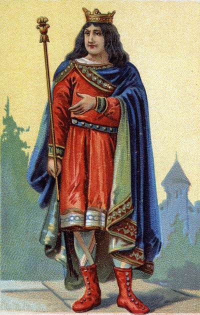 Childebert III:n muotokuva, frangien kuningas 695–711. tekijältä French School