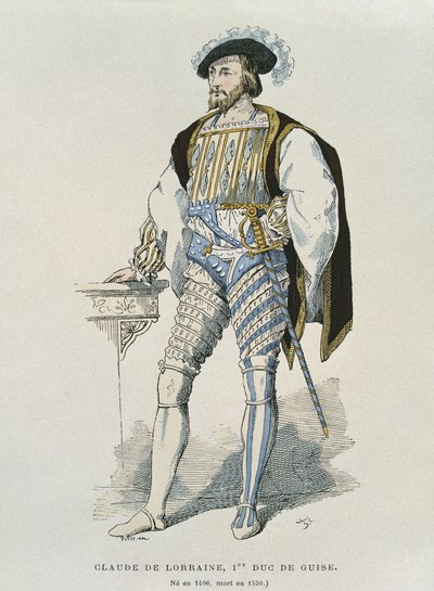 Guisen herttua Claude de Lorraine (1496-1550) muotokuva tekijältä French School