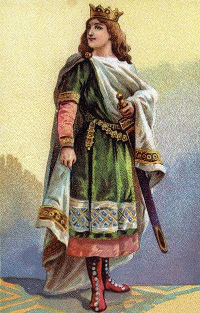 Clotaire (Clothaire) III, frangien kuninkaan (652-673) muotokuva. tekijältä French School