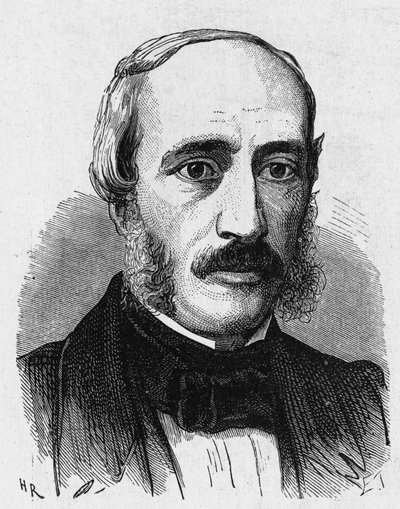 Edmond Becquerelin (1820 - 1891), ranskalaisen fyysikon muotokuva - julkaisussa "Album de la Science; maineikkaat tiedemiehet; Suuria löytöjä””” 1896. tekijältä French School