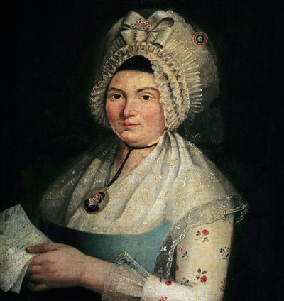 Maximilian Robespierren kihlaama Eleonore Duplayn muotokuva Leonore Duplayn Picardessa nimeltä "Cornelie"" (1768-1832). 1700-luvun ranskalaisen koulukunnan maalaus. tekijältä French School