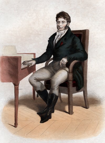 Ranskalaisen säveltäjän Etienne Nicolas Mehulin (1763-1817) muotokuva. tekijältä French School