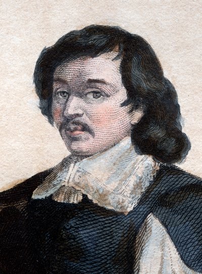 Muotokuva Eustache Le Sueur tai Lesueur (1617-1655), ranskalainen taidemaalari. tekijältä French School