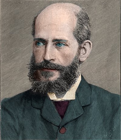 Englannin taiteen keräilijän Ferdinand James Anselm Freiherr von Rothschildin (1839-1898) muotokuva. 1898 tekijältä French School