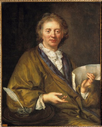 Ranskalaisen säveltäjän ja urkurin Francois Couperinin (1668-1733), dit Couperin le Grandin muotokuva. Anonyymi maalaus 1600-luvulta. öljy kankaalle, 90 x 73 cm. - Muotokuva Francois Couperinista (1668-1733), joka tunnetaan nimellä Couperin Great, ranskala tekijältä French School