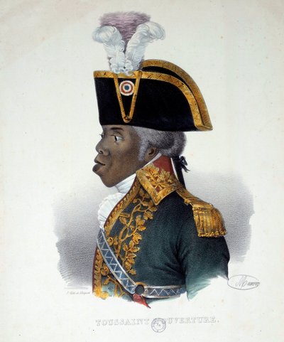 Muotokuva Francois Dominique Toussaintista, joka tunnetaan nimellä "Toussaint-Louverture" (Toussaint Louverture tekijältä French School