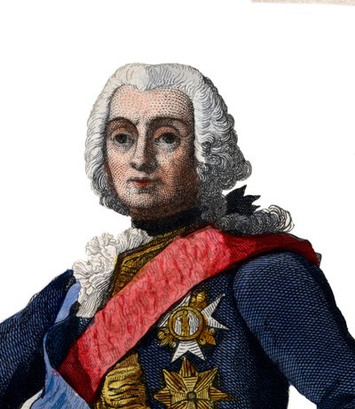 Ranskalaisen kenraalin Francois de Chevertin (1695-1769) muotokuva. tekijältä French School