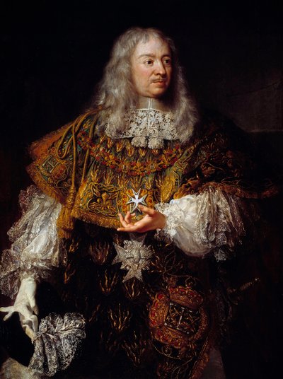 Muotokuva Gabriel de Rochechouartista (1600-1677) upeassa puvussa Pyhän Hengen ritarikunnan ritarina tekijältä French School