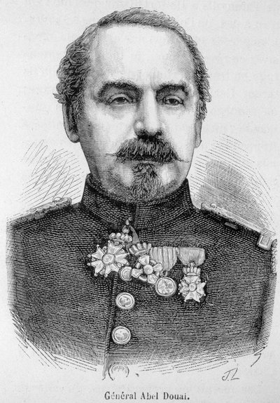 Kenraali Abel Douain muotokuva Henri Martinin ""Ranskan historiassa"". tekijältä French School