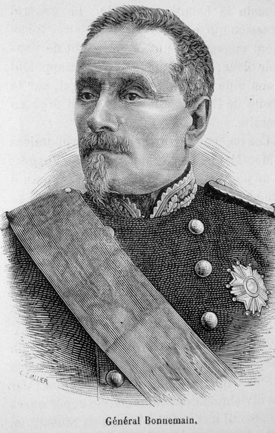 Kenraali Bonnemainin muotokuva - Henri Martinin "Ranskan historiassa". tekijältä French School