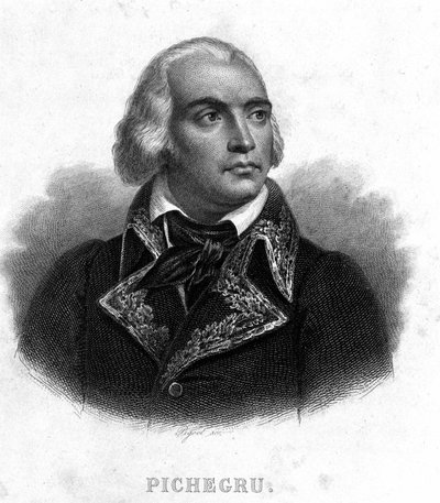 Kenraali Charles Pichegrun (1761 - 1804) muotokuva - Thiersin "" Revolution francaise" -kirjassa. 1800-luvulla tekijältä French School