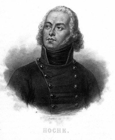 Kenraali Lazare Louis Hochen (1768 - 1797) muotokuva - Thiersin teoksessa "Revolution francaise". 1800-luvulla tekijältä French School