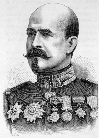 Kenraali Trochun (1815 - 1896) muotokuva - Henry Martinin "Ranskan historiassa" tekijältä French School