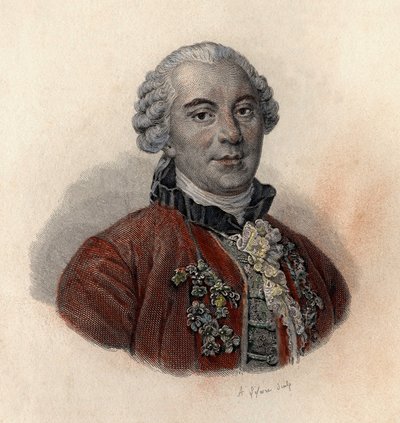 Georges Louis Leclercin muotokuva, Buffonin kreivi (1707-1788), ranskalainen luonnontieteilijä ja kirjailija. "" Hyödyllisten miesten muotokuvia"" tekijältä French School