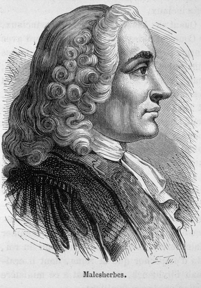 Lamoignon de Malesherbesin (1721-1794), ranskalaisen poliitikon Guillaume Chretienin (Guillaume-Chretien) muotokuva - Henri Martinin "" L