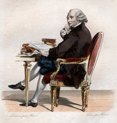 Ranskan valtiomiehen ja ministerin Guillaume Chretien de Lamoignon de Malesherbesin (1721-1794) muotokuva. tekijältä French School
